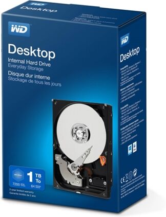 Western Digital Disco HDD Interno WESTERN DIGITAL Everyday (1 TB - SATA - 7200 RPM)