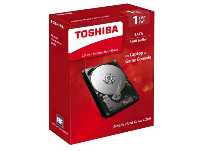 Toshiba Disco HDD Interno TOSHIBA L200 Bulk (1 TB - SATA - 5400 RPM)