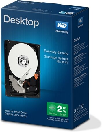 Western Digital Disco HDD Interno WESTERN DIGITAL Everyday (2 TB - SATA - 7200 RPM) Western Digital Disco HDD Interno WESTERN DIGITAL Everyday (2 TB - SATA - 7200 RPM)