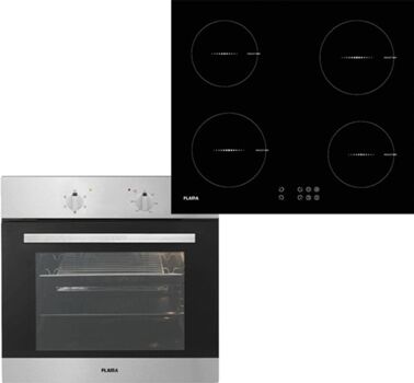 FLAMA Placa de Inducción + Horno FLAMA 9901FL (58 L - Eléctrico - Inox y Negro)