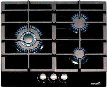 CATA Placa de Gas CATA LCIB 6021 BK (Gas Butano-propano - 59 cm - Negro) CATA Placa de Gas CATA LCIB 6021 BK (Gas Butano-propano - 59 cm - Negro)