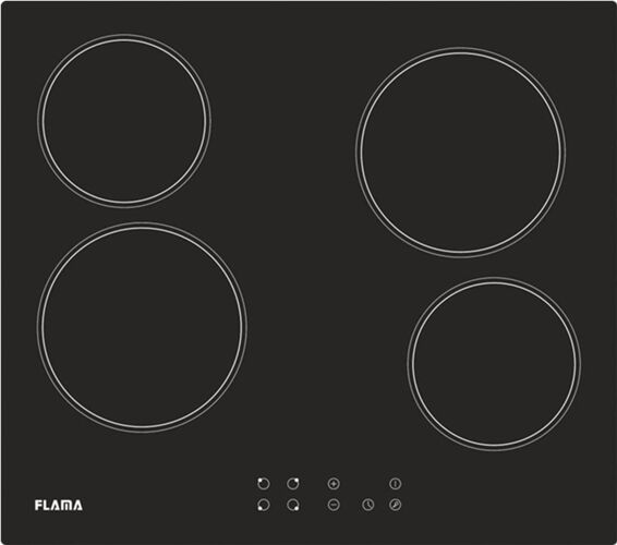 FLAMA Placa de Vitrocerámica FLAMA 9035FL (Eléctrica - 59 cm - Negro) FLAMA Placa de Vitrocerámica FLAMA 9035FL (Eléctrica - 59 cm - Negro)