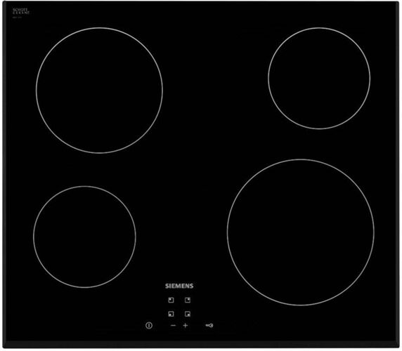 Siemens Placa de Vitrocerámica SIEMENS ET651HE17E (Eléctrica - 59.2 cm - Negro) Siemens Placa de Vitrocerámica SIEMENS ET651HE17E (Eléctrica - 59.2 cm - Negro)