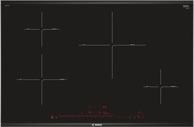 Bosch Placa de Inducción BOSCH PIE875DC1E (Eléctrica - 81.6 cm - Negro) Bosch Placa de Inducción BOSCH PIE875DC1E (Eléctrica - 81.6 cm - Negro)