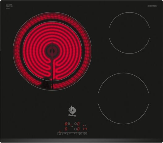 Balay Placa de Vitrocerámica BALAY 3EB715LR (Eléctrica - 59.2 cm - Negro)