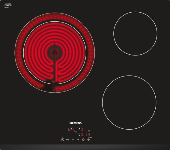 Siemens Placa de Vitrocerámica SIEMENS ET631BK17E (Eléctrica - 59.2 cm - Negro)