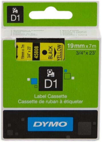 Dymo Cinta Etiquetas DYMO D1 19MMX7M Negro/Amarillo S0720880 Dymo Cinta Etiquetas DYMO D1 19MMX7M Negro/Amarillo S0720880
