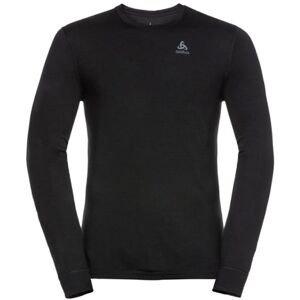 ODLO NATURAL 100 MERINO WARM SUW TOP CREW NECK LS BLACK NOS S