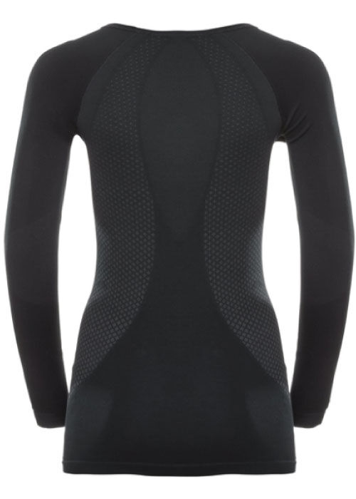 ODLO WOMAN PERFORMANCE WARM SUW TOP BLACK CONCRETE GREY S