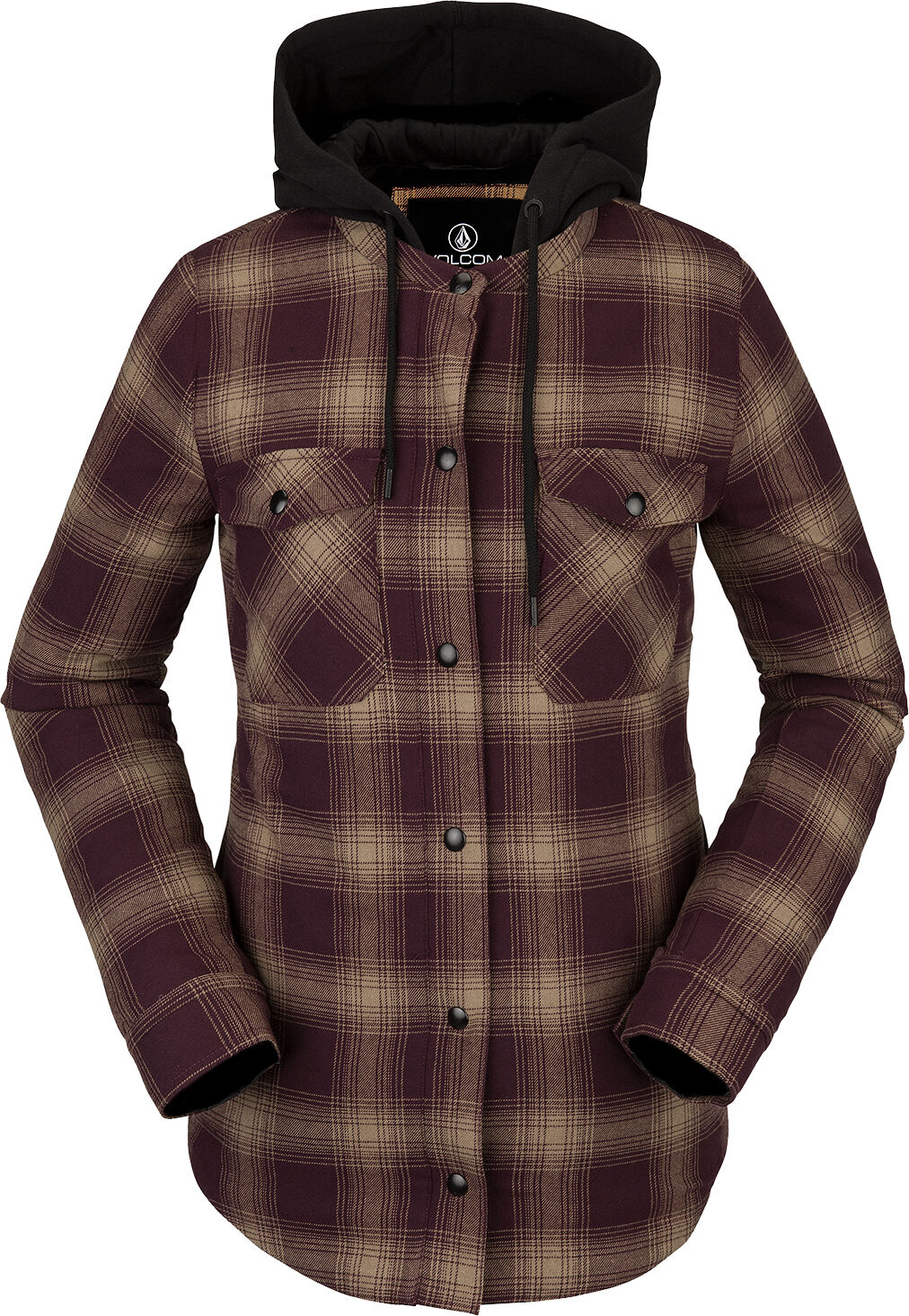 Volcom HOODED FLANNEL JACKET MERLOT S