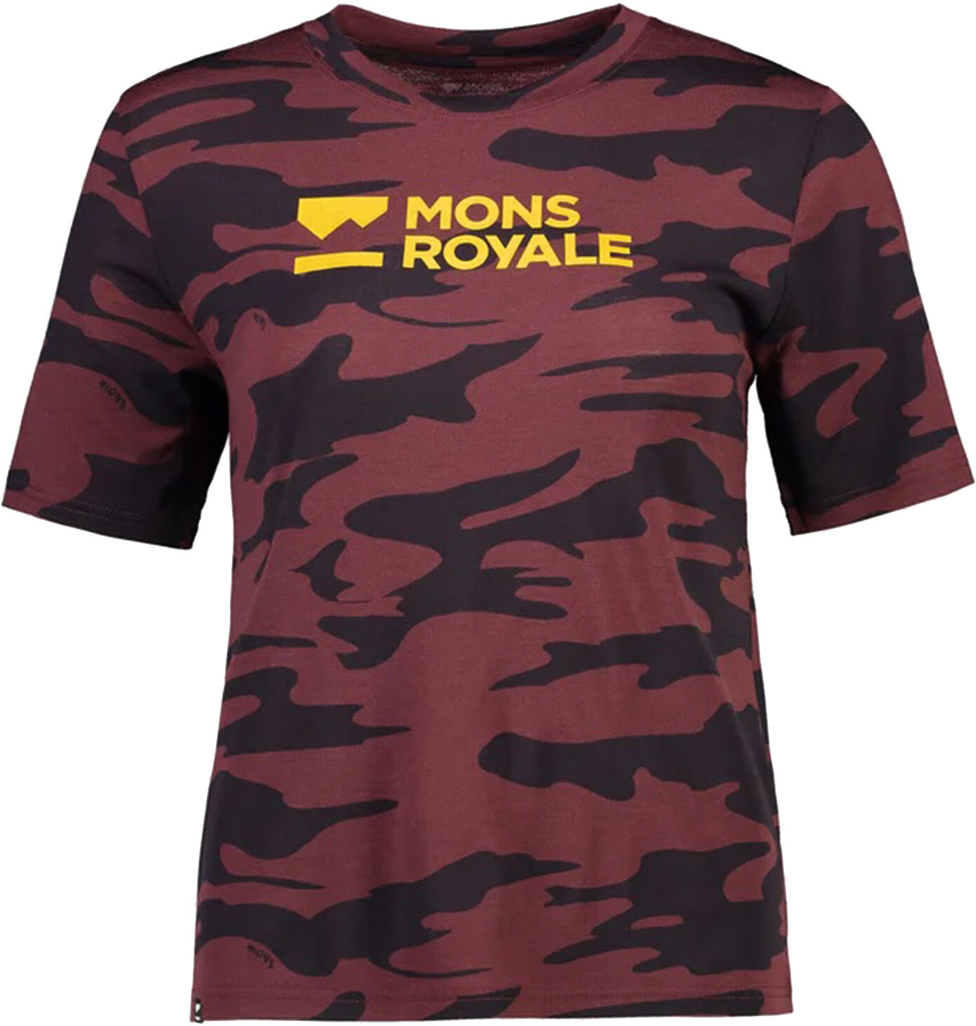 MONS ROYALE WMN ICON MERINO RELAXED TEE CHOCOLATE CAMO M
