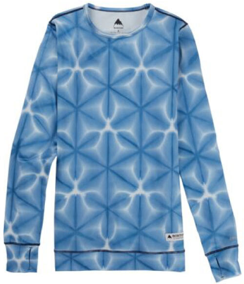 Burton MIDWEIGHT BASE LAYER CREW WMN BLUE DAILOLA SHIBORI S