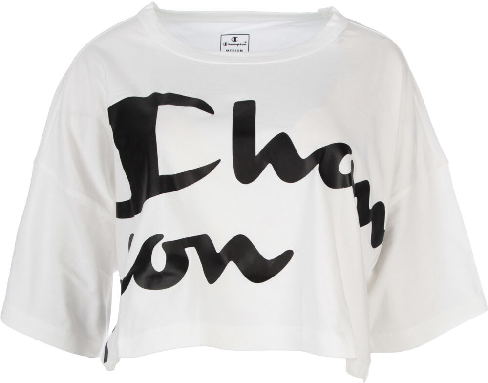 Champion crop top camiseta manga corta mujer Blanco (M)