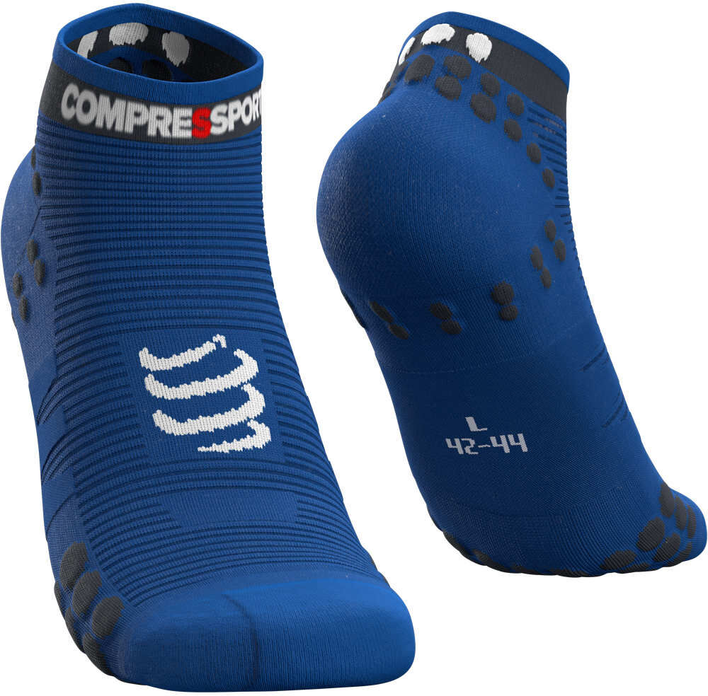 Compressport pro racing socks v30 run low calcetines running Azul (1)