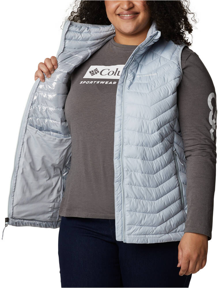 Columbia powder lite vest chaleco outdoor mujer Gris (M)