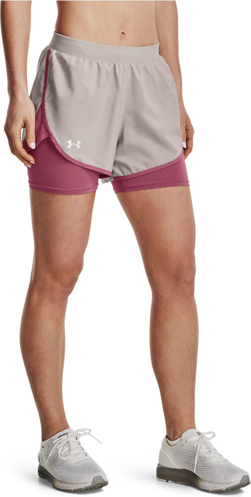 Under Armour ua fly by elite 2-in-1 short pantalón running mujer Gris (XL)