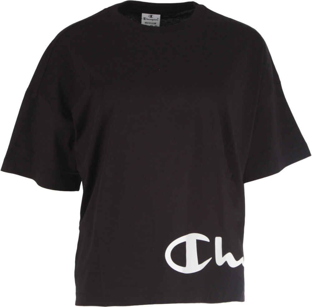 Champion crewneck t-shirt camiseta manga corta mujer Negro (XS)