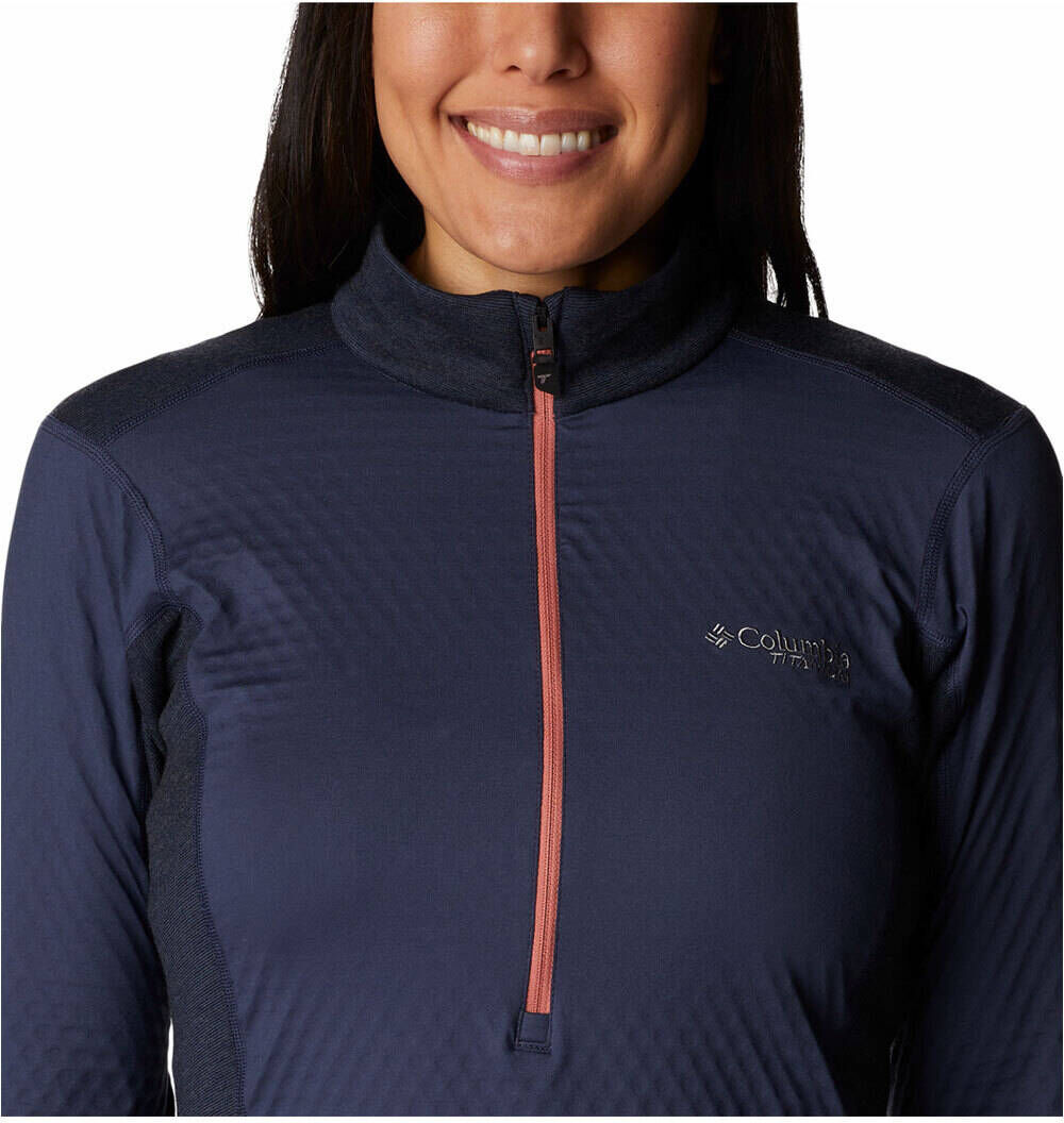 Columbia titan pass helix 1/4 zip forro polar mujer Marino (L)