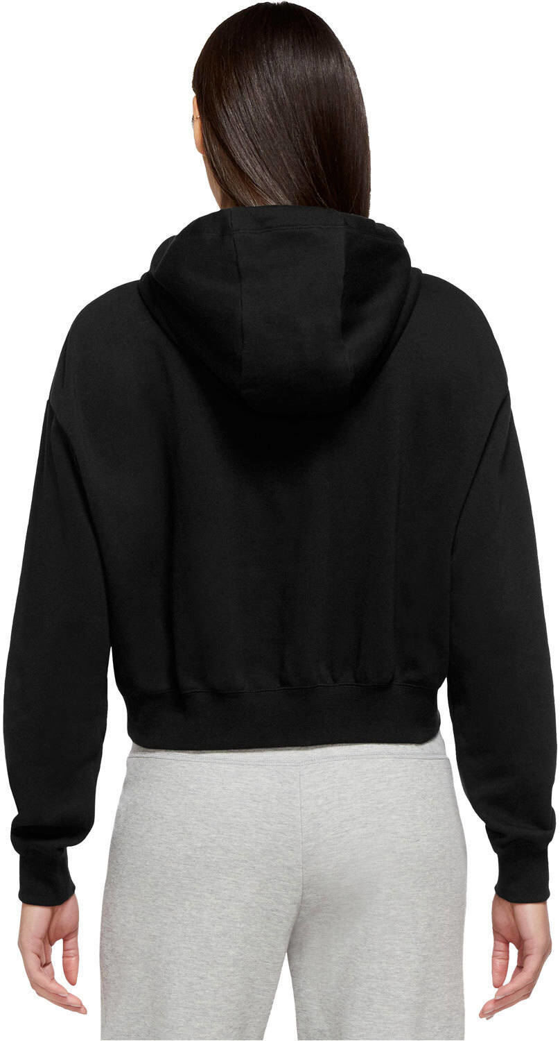 Nike nsw club flc gx crop hdy sudadera mujer Negro (L)