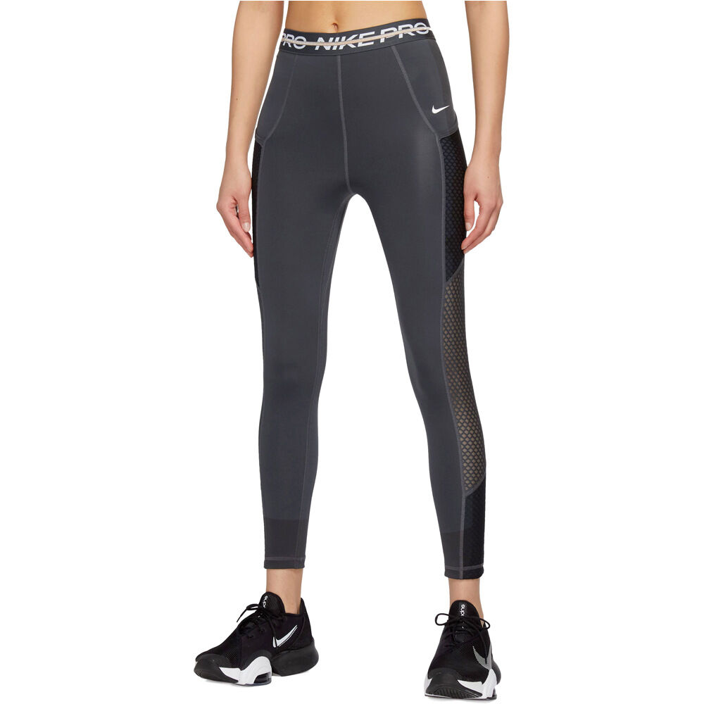 Nike df hr 7/8 tght femme pantalones y mallas largas fitness mujer Negro (XL)