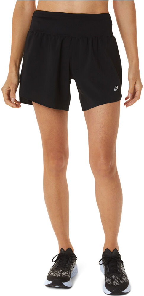 Asics road 55in pantalón running mujer Negro (L)