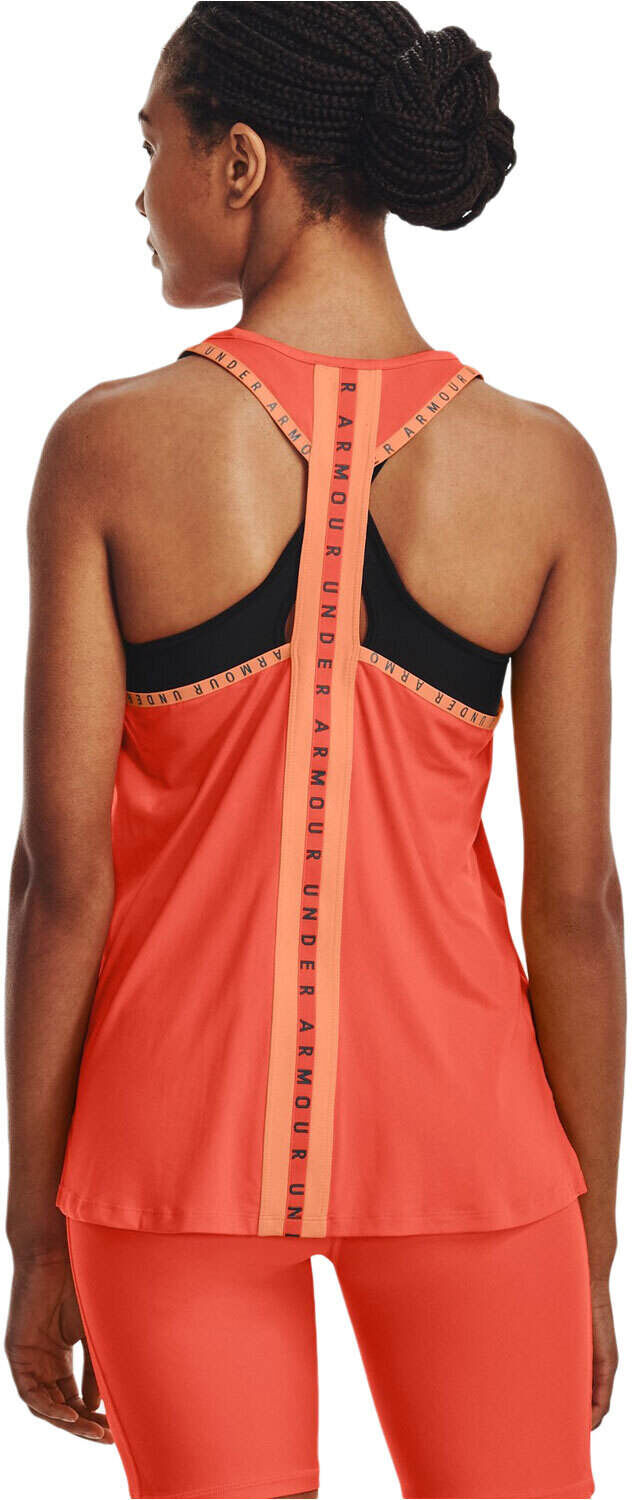 Under Armour knockout camiseta tirantes fitness mujer Naranja (L)