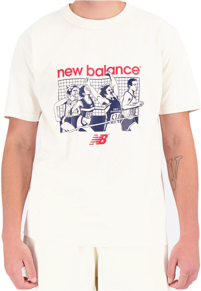 New Balance athletics remastered graphic camiseta manga corta hombre Beige (L)