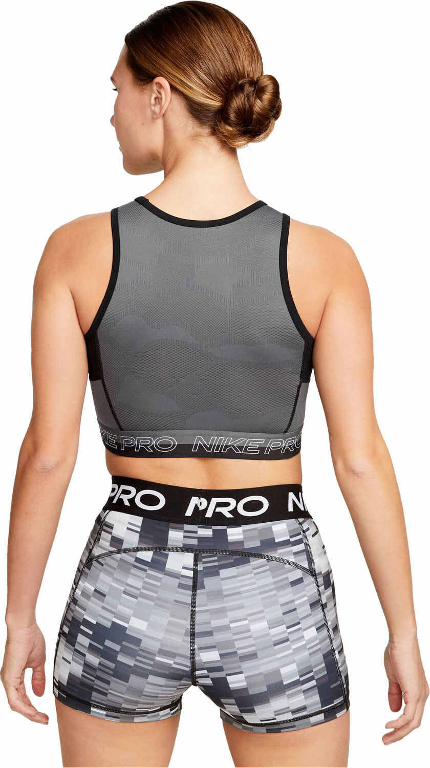 Nike pro dri-fit crop camisetas fitness mujer Negro (M)