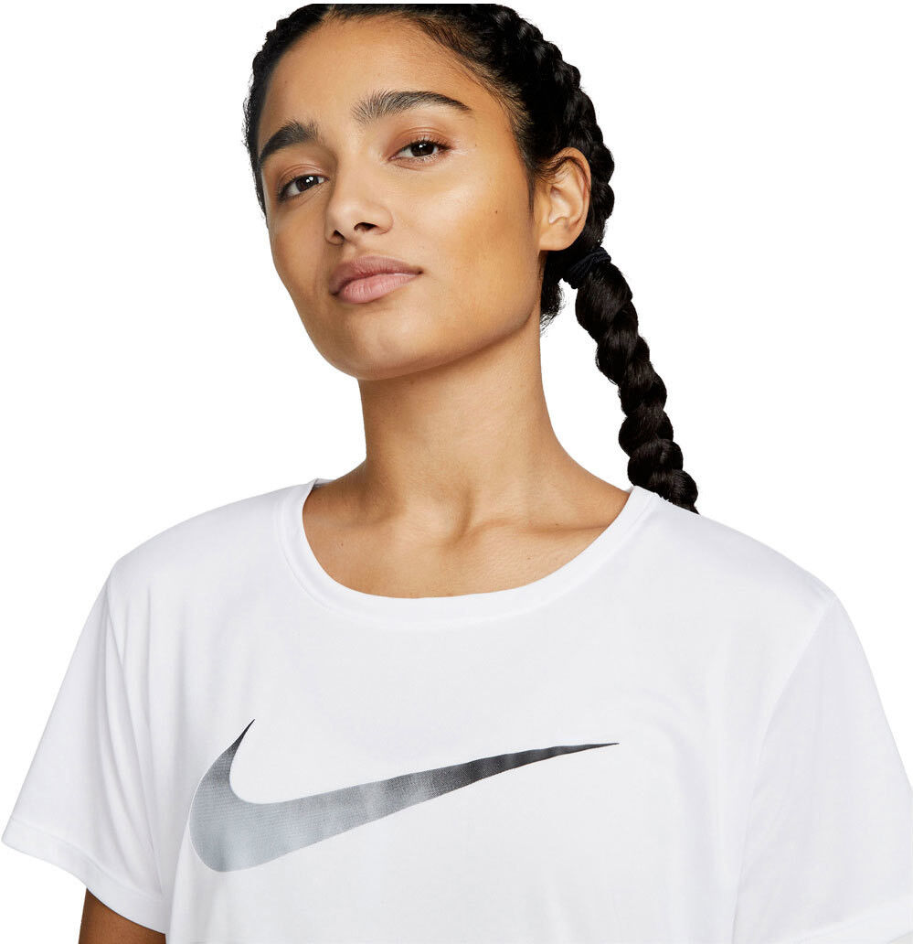 Nike one dri-fit swoosh camiseta entrenamiento manga corta mujer Blanco (L)