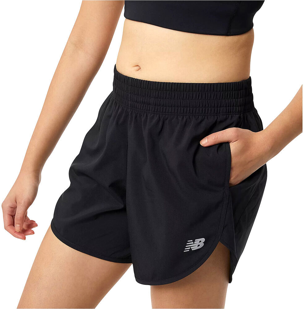 New Balance accelerate 5 inch short pantalón running mujer Negro (L)