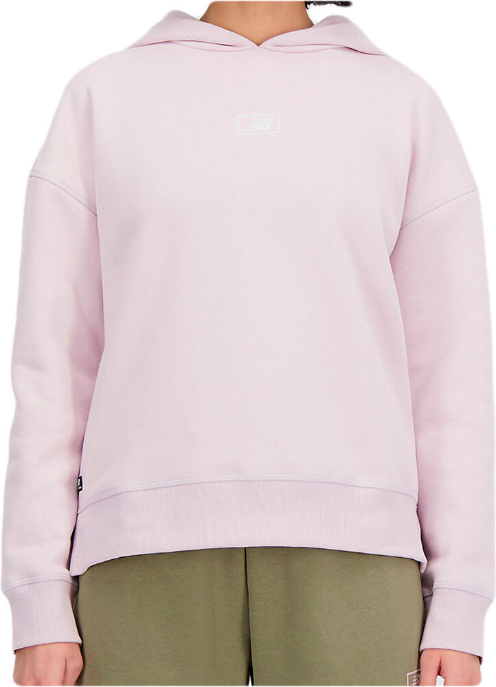 New Balance brushed back fleece sudadera mujer Rosa (XS)