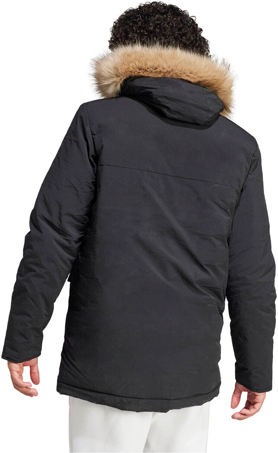 Adidas hooded fur chaquetas hombre Negro (XXXL)