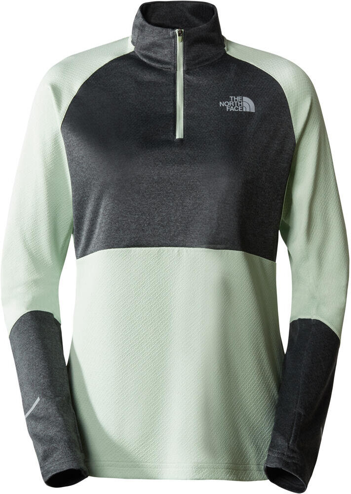 The North Face 1/4 zip run fleece camisetas trail running manga larga mujer Verde (XS)