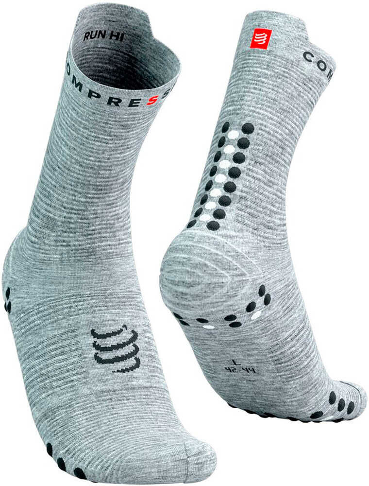 Compressport pro racing socks v40 run high calcetines running Gris (2)