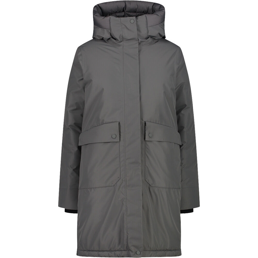 Cmp woman coat zip hood chaqueta impermeable insulada mujer Negro (40)