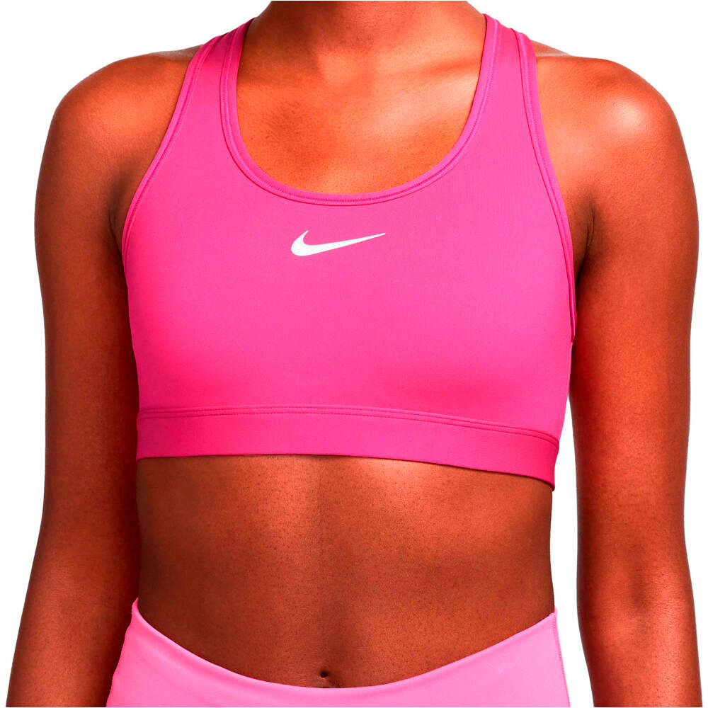 Nike swoosh medium support body running mujer Rosa (L)