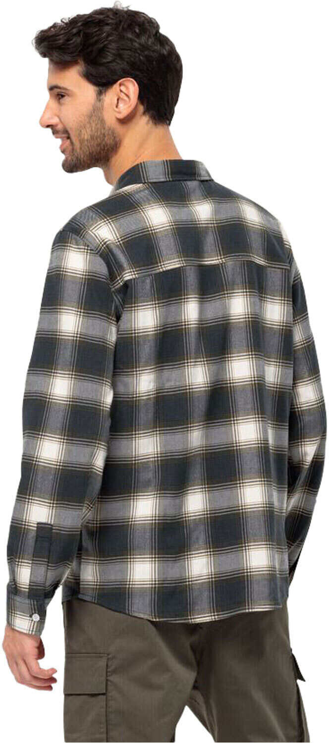 Jack Wolfskin wanderweg camisa manga larga hombre Azul (M)