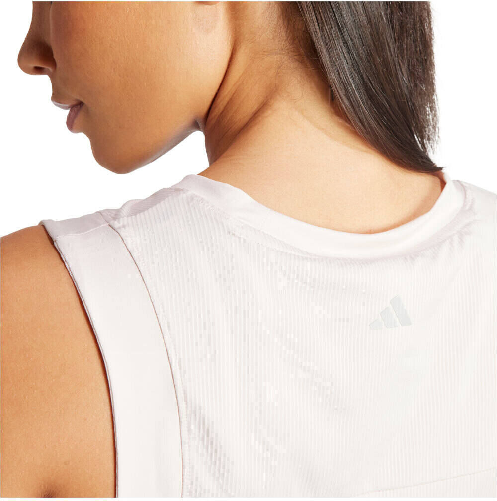 Adidas studio camiseta tirantes fitness mujer Beige (S)