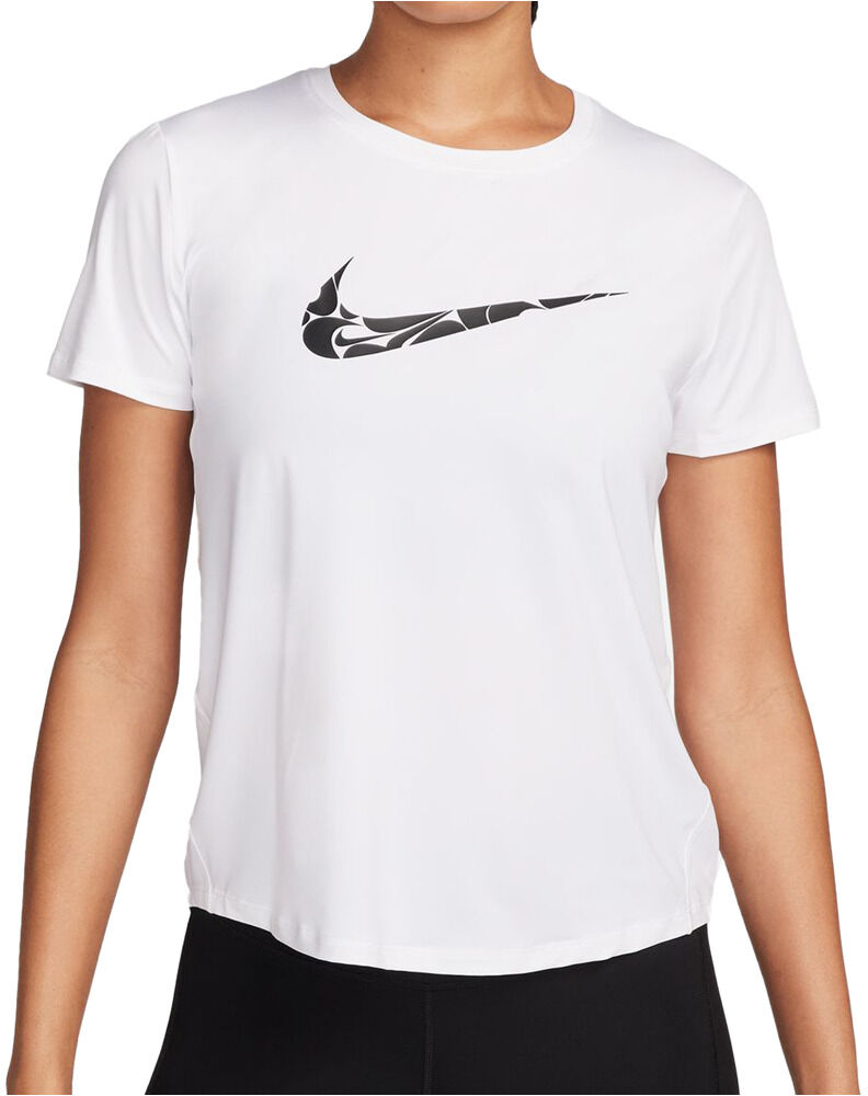 Nike dri-fit one swosh hybrid camiseta entrenamiento manga corta mujer Blanco (XL)