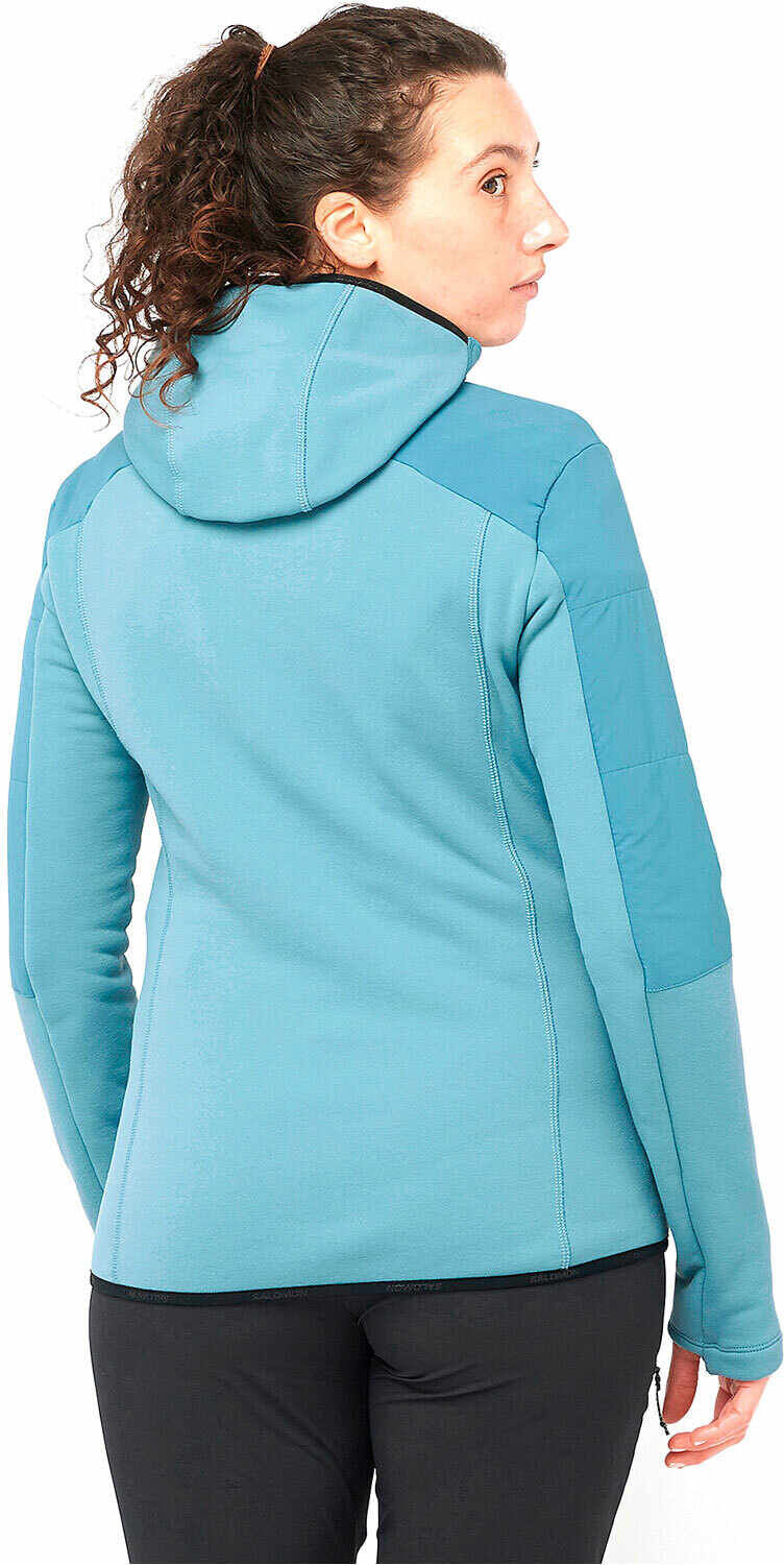 Salomon outline warm hybrid hd forro polar mujer Azul (XL)