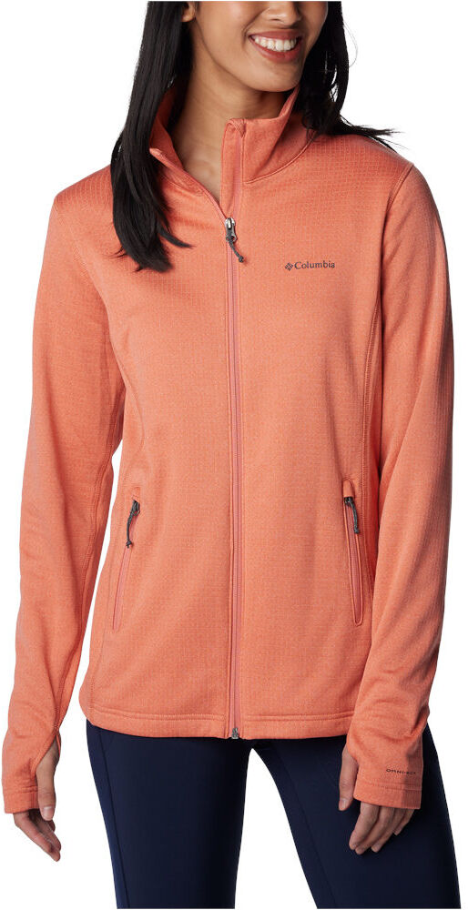 Columbia park viegrid fleece full zip forro polar mujer Naranja (XL)