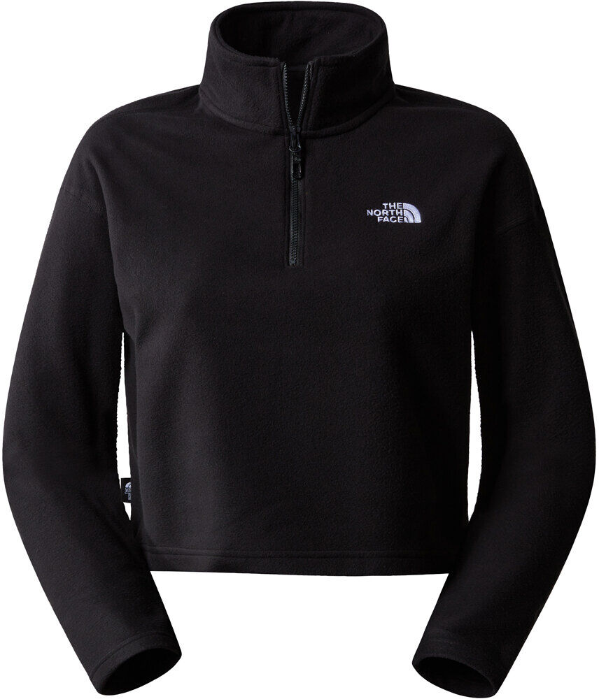 The North Face 100 glacier cropped 1/4 zip forro polar mujer Negro (XS)