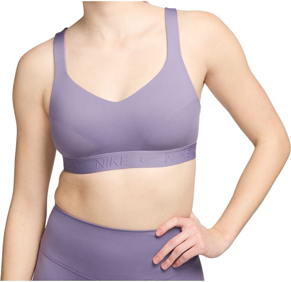 Nike dri-fit indy high support body running mujer Morado (XL)