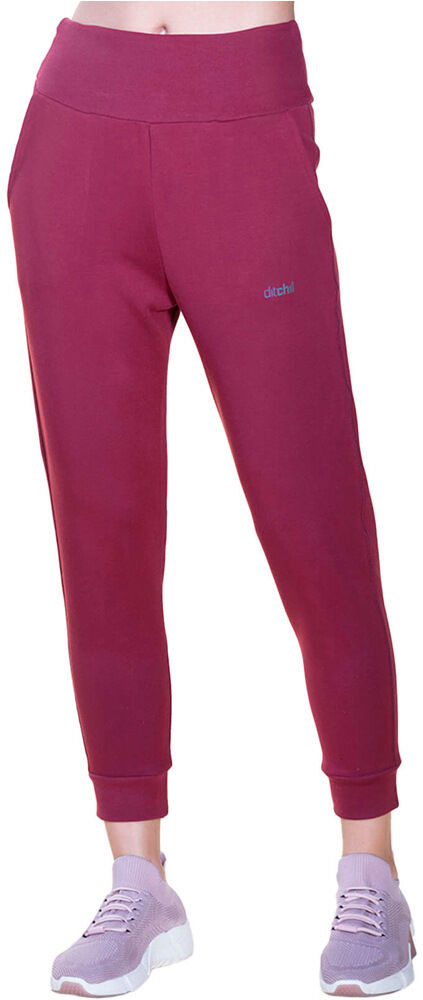 Ditchil ambitious pantalones y mallas largas fitness mujer Granate (S)