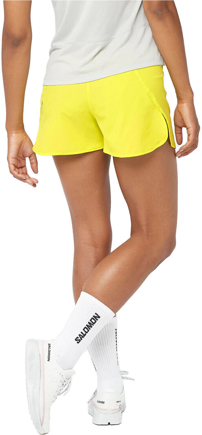 Salomon cross 3 short w pantalones cortos trail running mujer Amarillo (M)