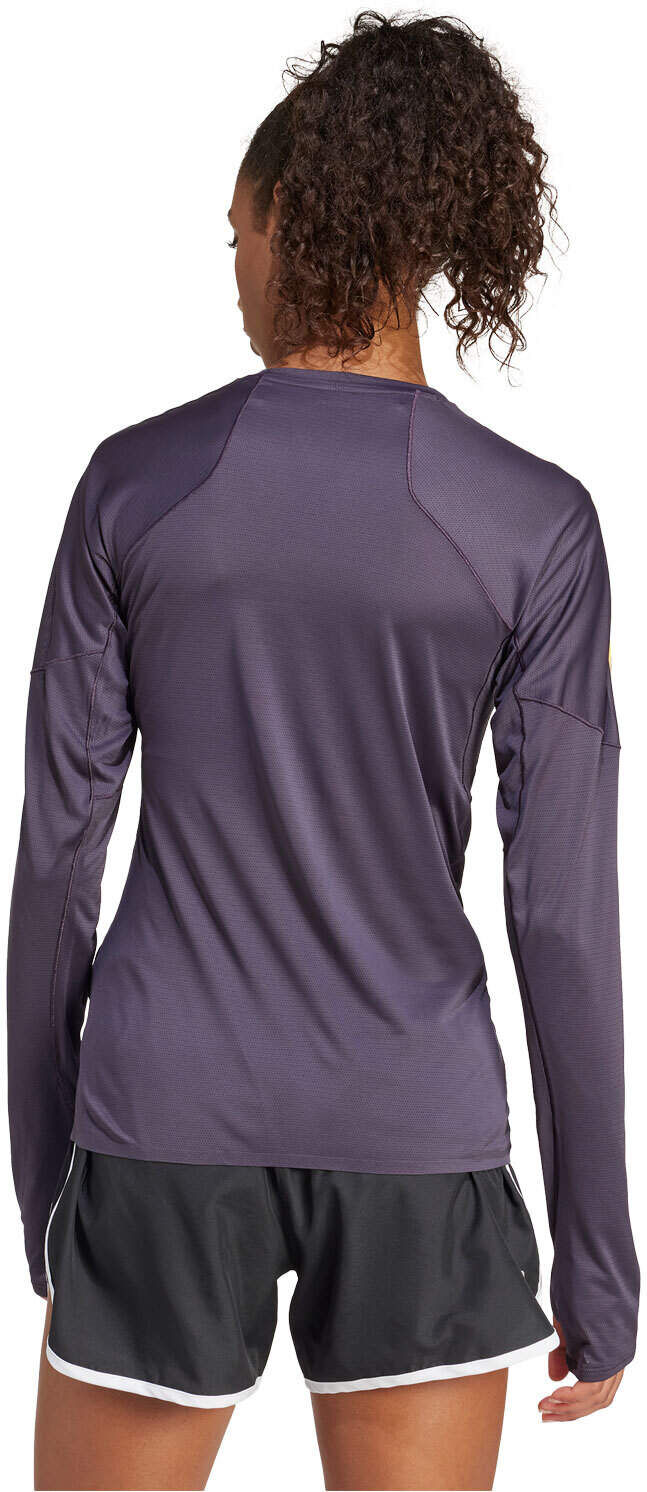 Adidas promo running camiseta técnica manga larga mujer Morado