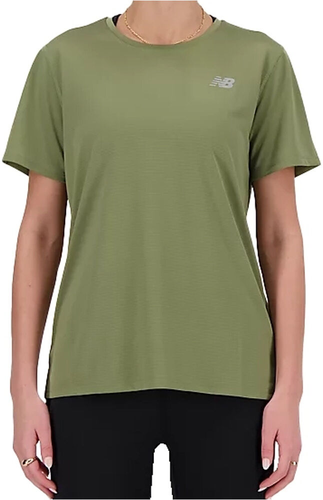 New Balance short sleeve camiseta entrenamiento manga corta mujer Verde (M)