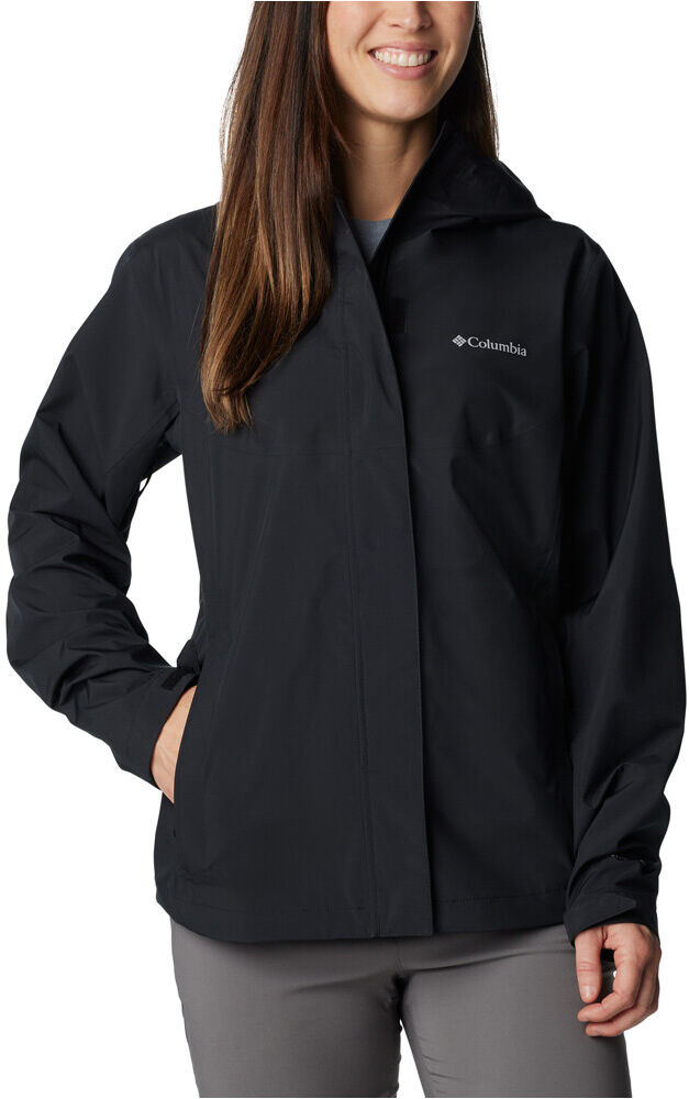 Columbia wahkeena falls 3l chaqueta impermeable mujer Negro (XS)