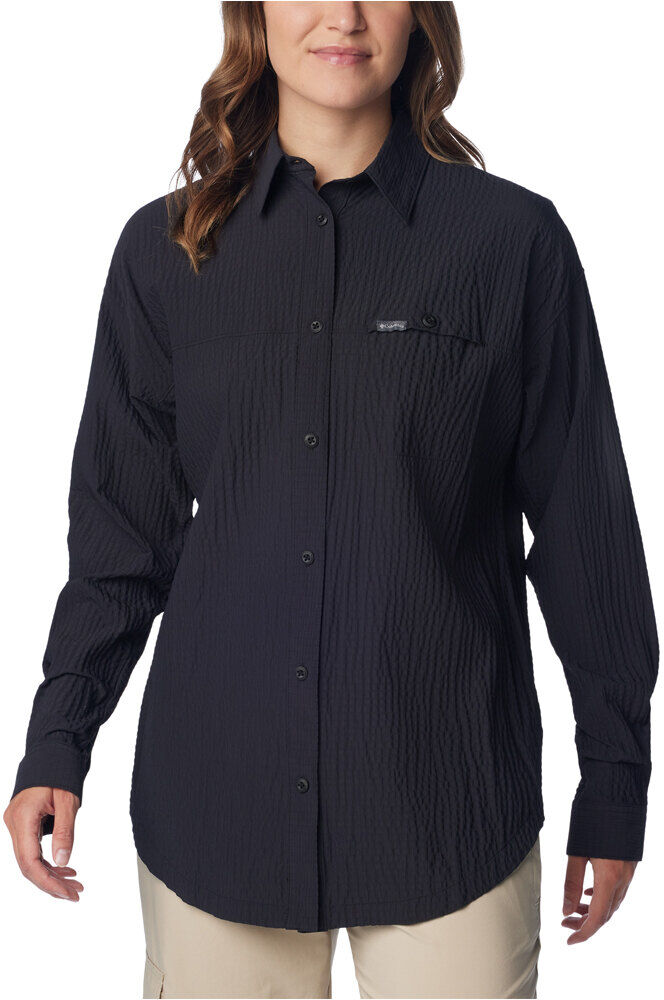 Columbia boundless trek camisa montaña manga larga mujer Negro (M)