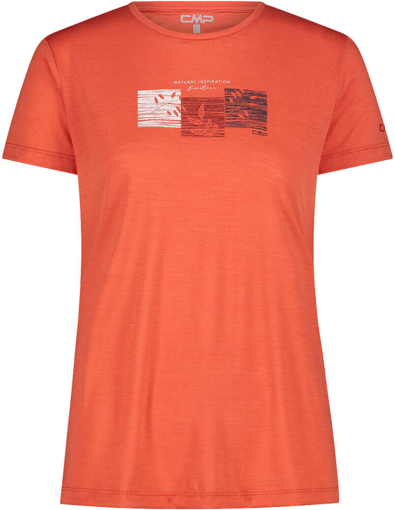 Cmp woman t-shirt camiseta montaña manga corta mujer Naranja (40)